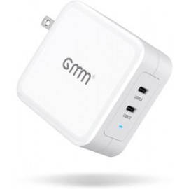 GMM Cargador de 100 Watts con 2 Salidas USB-C