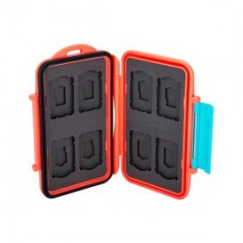 Estuche para Memorias Naranja - Almacena 8 Tarjetas Micro SD y 8 Tarjetas Nintendo Switch JJC