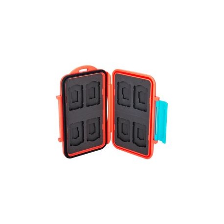 Estuche para Memorias Naranja - Almacena 8 Tarjetas Micro SD y 8 Tarjetas Nintendo Switch JJC