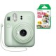 Cámara Instantánea FUJIFILM INSTAX MINI 12 Verde (Mint Green) + Cartucho para 20 Fotos