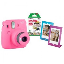 CAMARA INSTANTANEA INSTAX MINI 9 FLAMINGO + CABALLETE