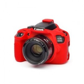 FUNDA PROTECTORA P/CAMARA FOTOGRAFICA CANON T6, T7, 1300D ROJO