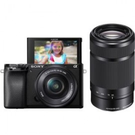 SONY ALPHA A6100 (ILCE-6100L) CON LENTES 16-50MM Y 55-210MM