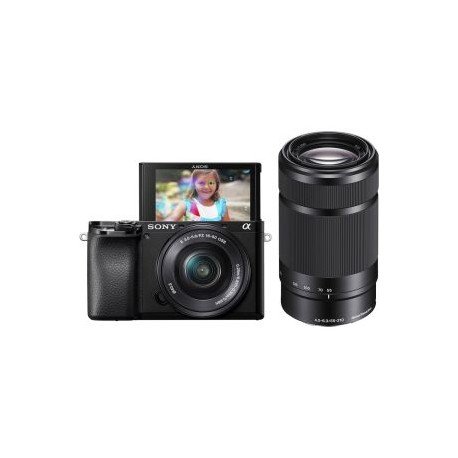 SONY ALPHA A6100 (ILCE-6100L) CON LENTES 16-50MM Y 55-210MM