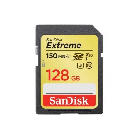 TARJETA DE MEMORIA SDXC 128GB CLASE 10 SANDISK EXTREME UHS-I 1000X U3