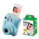 Cámara Instantánea FUJIFILM INSTAX MINI 12 Azul (Pastel Blue) + Cartucho para 20 Fotos