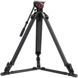 Tripie para Video GVM 7017D con Cabeza Fluida, Soporta 12kg, Altura Máxima 1.8m